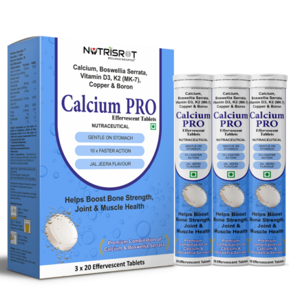 Calcium PRO Effervescent Tablets - Calcium(500 mg) Supplement for Adults